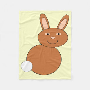 Happy Paaster Bunny Fleece Blanket Deken