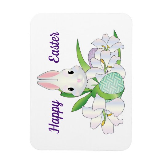 Happy Paaster Bunny Flexible Magnet Magneet (Verticaal)