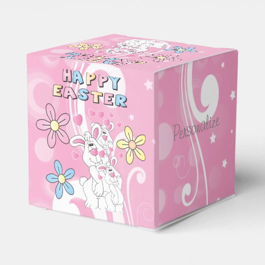 Happy Paaster Bunny Fun Favor Box Bedankdoosjes (Achterkant)