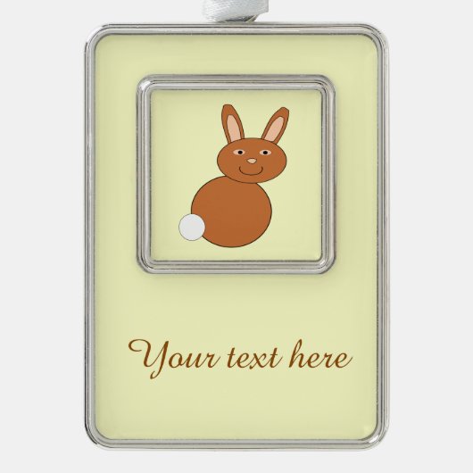 Happy Paaster Bunny - Gepersonaliseerd Ornament (Voorkant)