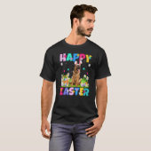 Happy Paaster Bunny German Shepherd Dog Easter Sun T-shirt (Voorkant volledig)