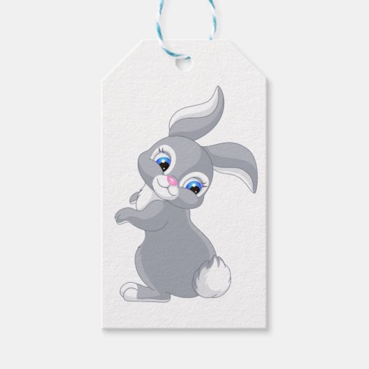 Happy Paaster Bunny Gift Label Cadeaulabel (Voorkant)