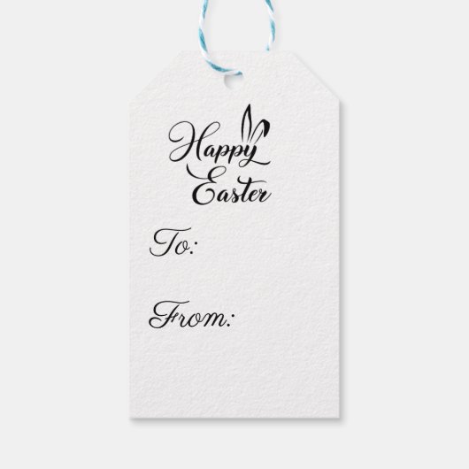 Happy Paaster Bunny Gift Label Cadeaulabel (Achterkant)
