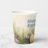 Happy Paaster Bunny in een mand Papieren Bekers (Rechts)