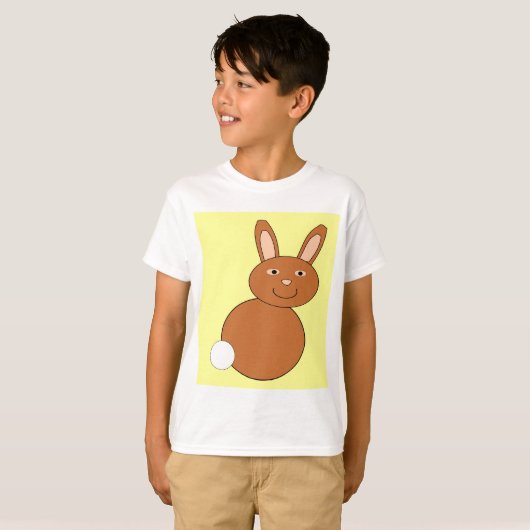 Happy Paaster Bunny Kinder T Shirt (Voorkant volledig)