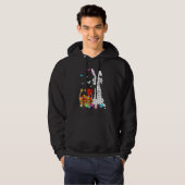 Happy Paaster Bunny Llama brengt paashg Baske Hoodie (Voorkant volledig)