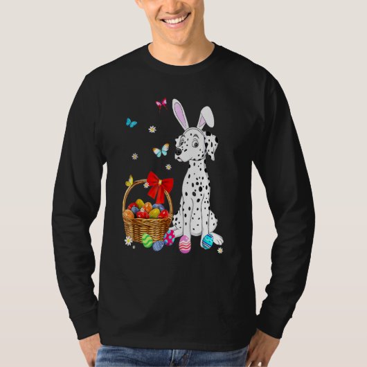 Happy Paaster Bunny Llama brengt paashg Baske T-shirt (Voorkant)