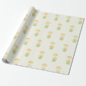Happy Paaster Bunny Matte Wrapping Paper Cadeaupapier (Uitgerold)
