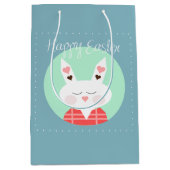 Happy Paaster Bunny Medium Gift Bag Cadeauzakje (Voorkant)