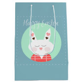 Happy Paaster Bunny Medium Gift Bag Cadeauzakje (Achterkant)