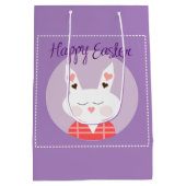 Happy Paaster Bunny Medium Gift Bag Medium Cadeauzakje (Achterkant)