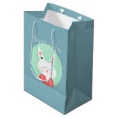 Happy Paaster Bunny Medium Gift Bag Medium Cadeauzakje (Voorkant Gekanteld)