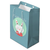 Happy Paaster Bunny Medium Gift Bag Medium Cadeauzakje (Achterkant Gekanteld)