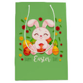 Happy Paaster Bunny Medium Gift Bag Medium Cadeauzakje (Voorkant)