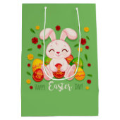 Happy Paaster Bunny Medium Gift Bag Medium Cadeauzakje (Achterkant)