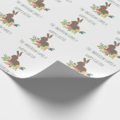 Happy Paaster Bunny met naam Cadeaupapier (Hoek)