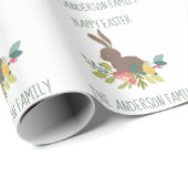 Happy Paaster Bunny met naam Cadeaupapier (Rol Hoek)