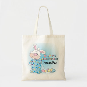 Happy Paaster Bunny met paaseieren Tote Bag