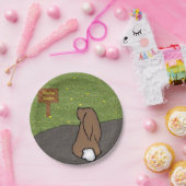Happy Paaster Bunny Paper-Borden Papieren Bordje (Feest)