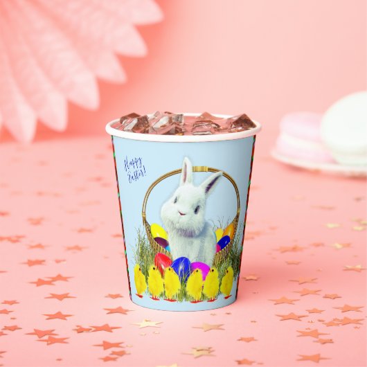 Happy Paaster Bunny Paper cup Papieren Bekers (Insitu)