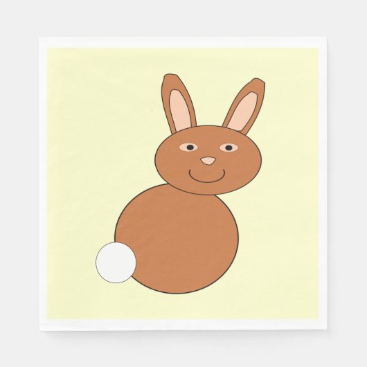 Happy Paaster Bunny Paper Luncheon Napkins Servetten (Voorkant)