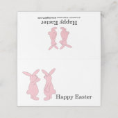 Happy Paaster Bunny Place-kaarten Plaatskaartje (Buitenkant ongevouwen)