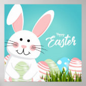 Happy Paaster Bunny-Poster Poster (Voorkant)