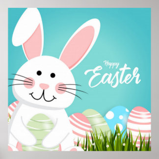 Happy Paaster Bunny-Poster Poster
