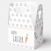 Happy paaster Bunny Rabbit Carrot Polka Dot Favor  Bedankdoosjes (Geopend)