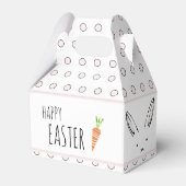Happy paaster Bunny Rabbit Carrot Polka Dot Favor  Bedankdoosjes (Voorkant Zijde)