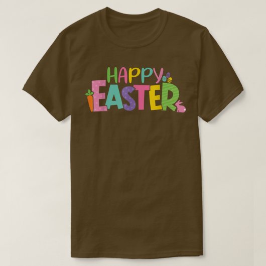 Happy Paaster Bunny Rabbit Egg Hunt Boys Kind T-shirt (Design voorkant)