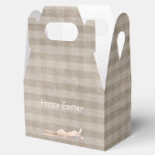 Happy Paaster Bunny Rabbit Eggs Butterfly Gingham Bedankdoosjes (Geopend)