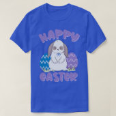 Happy paaster Bunny Rabbit Face Funny Easter Day W T-shirt (Design voorkant)
