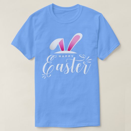 Happy paaster Bunny Rabbit Face Funny Easter Day W T-shirt (Design voorkant)