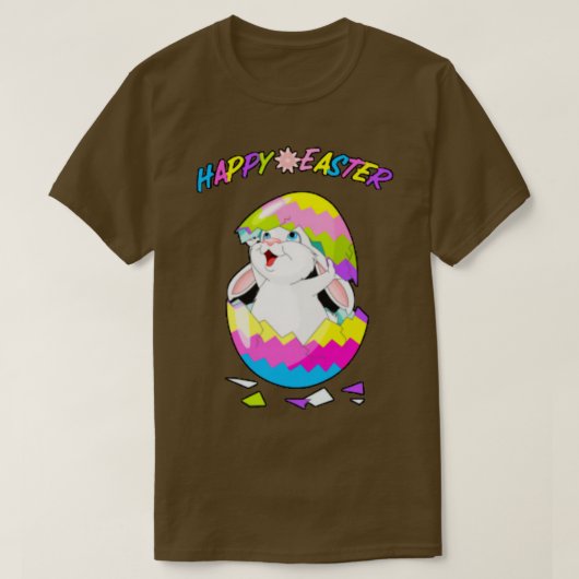 Happy paaster Bunny Rabbit Face Funny Easter Day W T-shirt (Design voorkant)