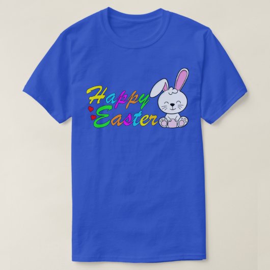 Happy paaster Bunny Rabbit Face Funny Easter Day W T-shirt (Design voorkant)