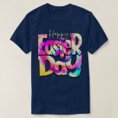 Happy paaster Bunny Rabbit Face Funny Easter Day W T-shirt (Design voorkant)
