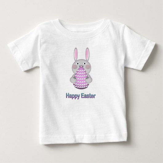 Happy Paaster Bunny Rabbit met paaseieren (Voorkant)