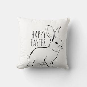 Happy Paaster Bunny Rabbit-minimalistische piloot Kussen