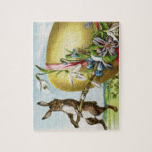 Happy Paaster Bunny Rabbits Easter Eggs Legpuzzel (Verticaal)