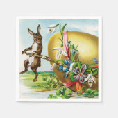  Happy Paaster Bunny Rabbits Easter Eggs Servet (Voorkant)