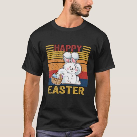 Happy Paaster Bunny Retro Rabbit Kinder Design Clo T-shirt (Voorkant)