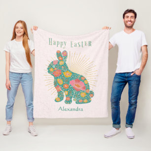 Happy Paaster Bunny - Speciaal pasta Fleece Deken