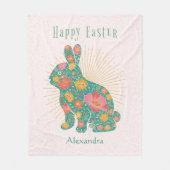 Happy Paaster Bunny  - Speciaal pasta Fleece Deken (Voorkant)