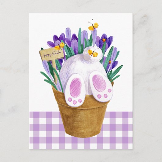 Happy Paaster Bunny Tail Briefkaart (Voorkant)
