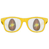 Happy Paaster Buttercrate Chocolate Egg Snoep Retro Zonnebril (Voorkant)