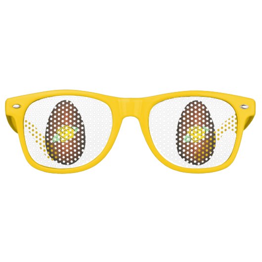 Happy Paaster Buttercrate Chocolate Egg Snoep Retro Zonnebril (Voorkant)