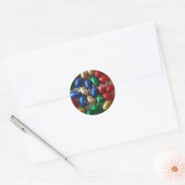 Happy Paaster Colorful Chocolate Eggs Fotografie Ronde Sticker (Envelop)