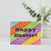 Happy Paaster Colorful Ribbon Feestdagenkaart (Staand voorkant)