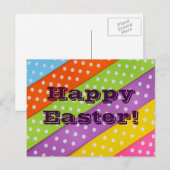 Happy Paaster Colorful Ribbon Feestdagenkaart (Voorkant / Achterkant)